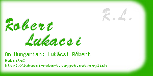 robert lukacsi business card